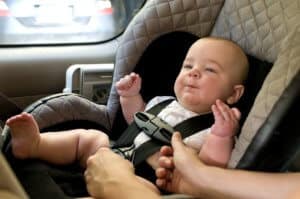 Baby in a child seat
